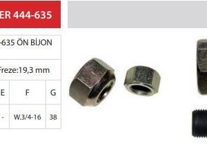 ÖN BİJON SAĞ (M.19/1,5x3/4-16x79) M.CANTER 444