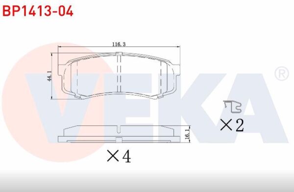 ARKA FREN BALATASI TK. TOYOTA LAND CRUISER 90 (_J9_) 3.0 D 15.20-16.00mm 1996-2002